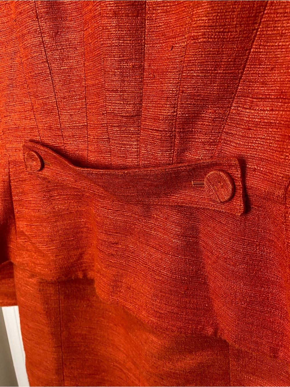 Akris Punto Saks Fifth Avenue Vibrant Orange Women's Blazer and Skirt Set - Picture 8 of 11